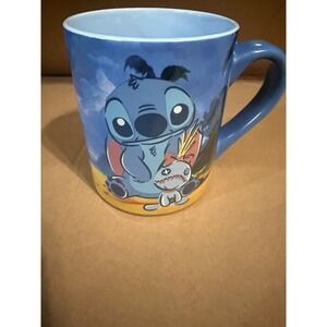 Disney Lilo & Stitch Coffee Mug 14 Oz Blue Skies Hawaii Beach Ohana Means Family